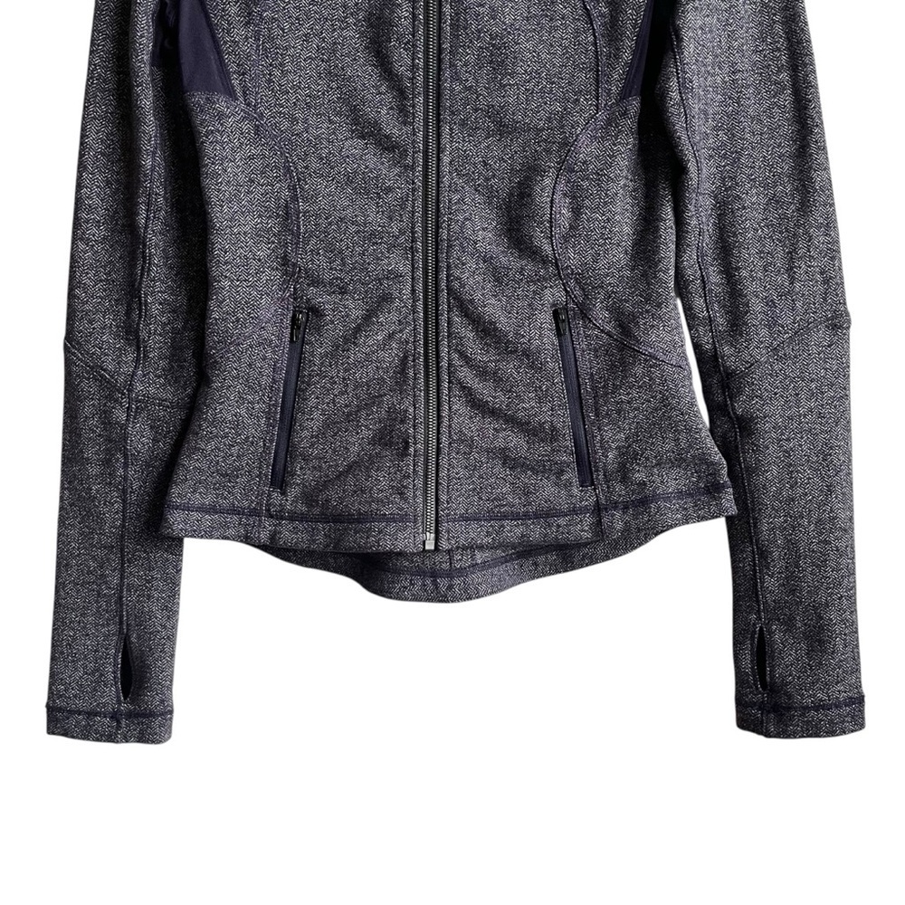 Lululemon Forme Jacket Black Swan Herringbone Luon Size 6 - Picture 4 of 12